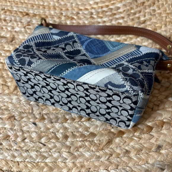 Coach Carly Blue Patchwork Shoulder Bag Y2K Rare Vintage - Picture 3 of 7